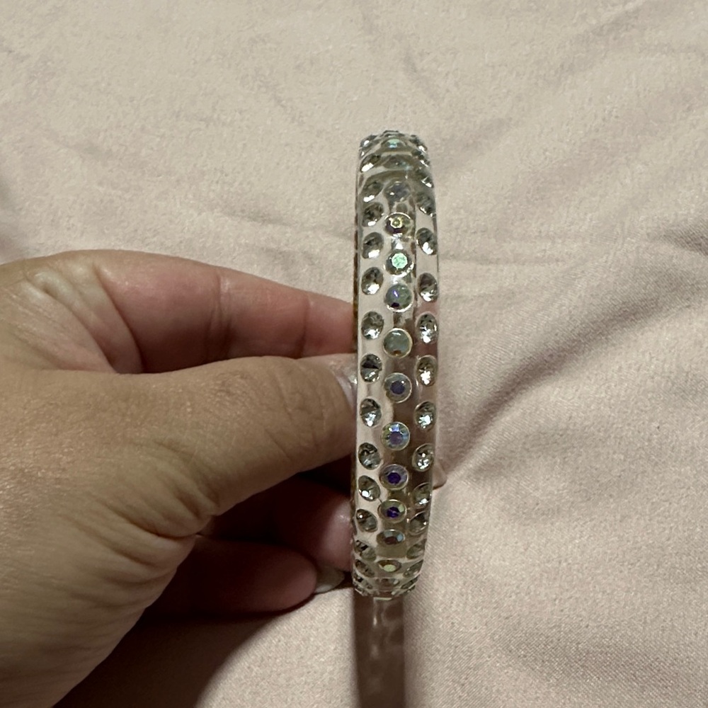 Swarovski Elegant Silver and Multicolor Crystal Bangle